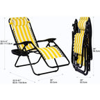 Set of 2 Relaxing Recliners Patio Chairs Adjustable Steel Mesh Zero Gravity Lounge Chair Beach Chairs with Pillow Customized