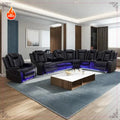 Power Recliner Sofa Sectional Sofa with LED Light for Living Room
