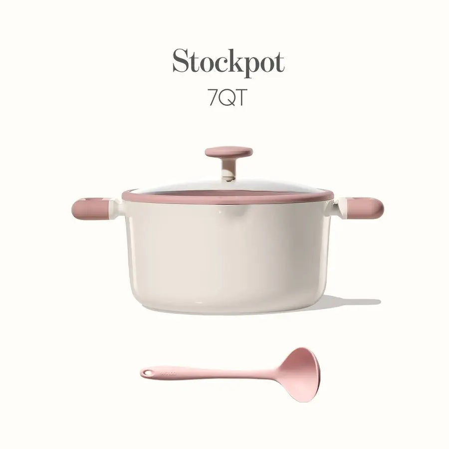 7QT Nonstick Stock Pot with Lid, PFAS and PFOA Free