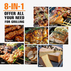 LCD Control Wood Pellet Smoker Grill, 456 SQ. IN Cook Area, Pellet Grill with Auto Feed