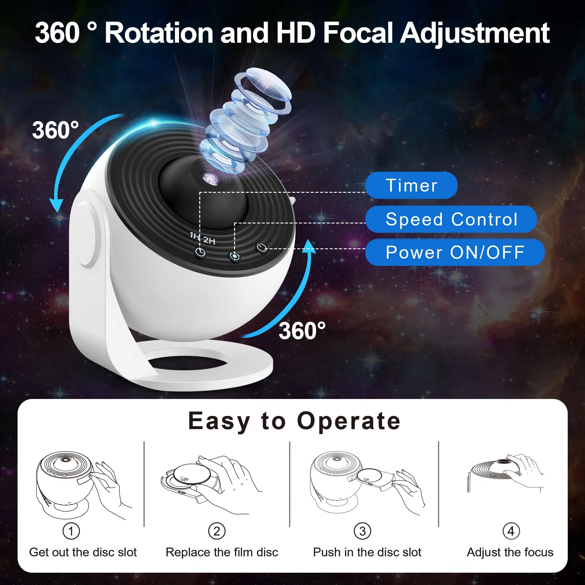 13 In 1 Galaxy Ultral Star Projector HD