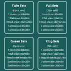 5pcs/7pcs Twin Full Queen King Bedding Sets