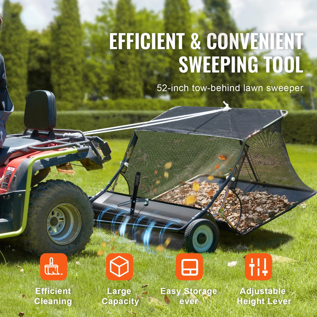 26cuft Large Pull Behind Heavy Duty Leaf Grass Collector