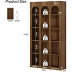 5-Tier Bookshelf, 70.87-Inch Mid Century Modern Bookcase with Open Shelves