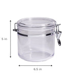 Airtight Stackable Food Storage Containers Set of 4 Round Clear Canisters