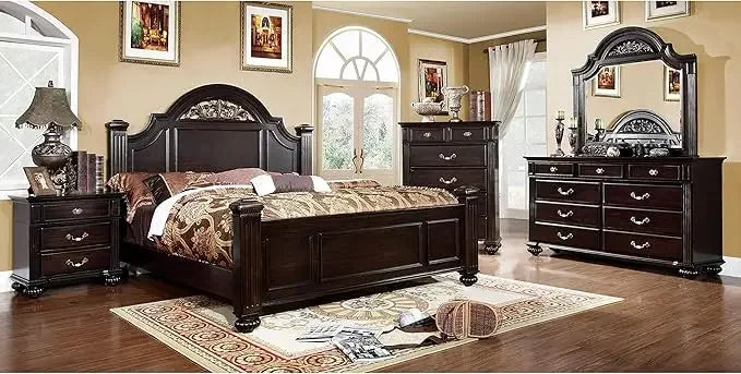 6-Piece Traditional Solid Wood Bedroom Set