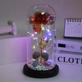Mothers Day Rose Gifts, Eternal Crystal Flower Light Up Rose in Glass Dome with Butterfly Moth