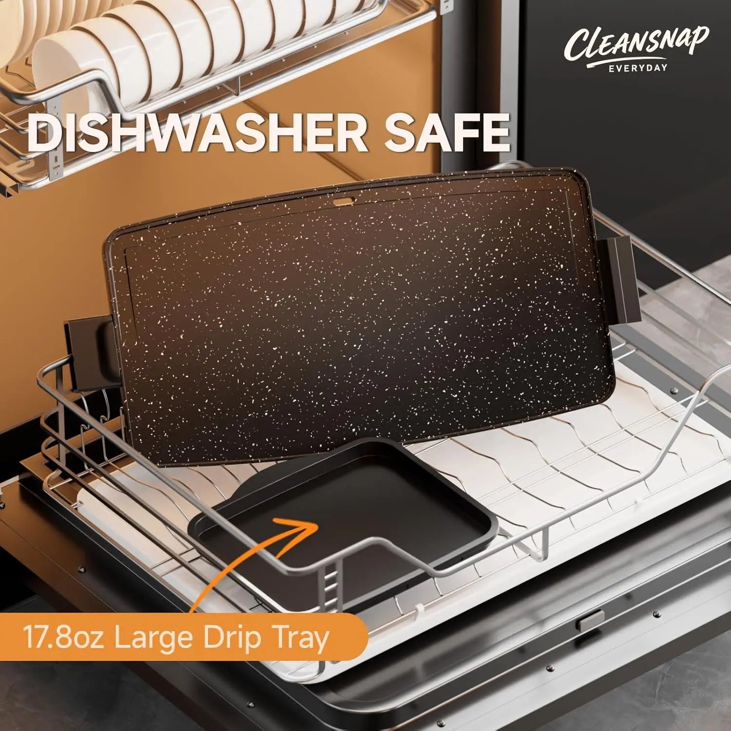 Cleansnap 20-inch Electric Griddle Nonstick Grill with Foldable Anti-MShield 1700W Fast Heating for Everyday Use