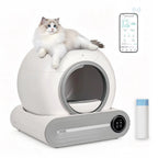 Automatic Smart Litter Box, Self-Cleaning Cat Litter Box 65L Large Capacity, APP Control, 2.4G WiFi Only, Ion Odor Neutralization, Compatible with Clumping Litters, Ideal for Multi-Cat Homes