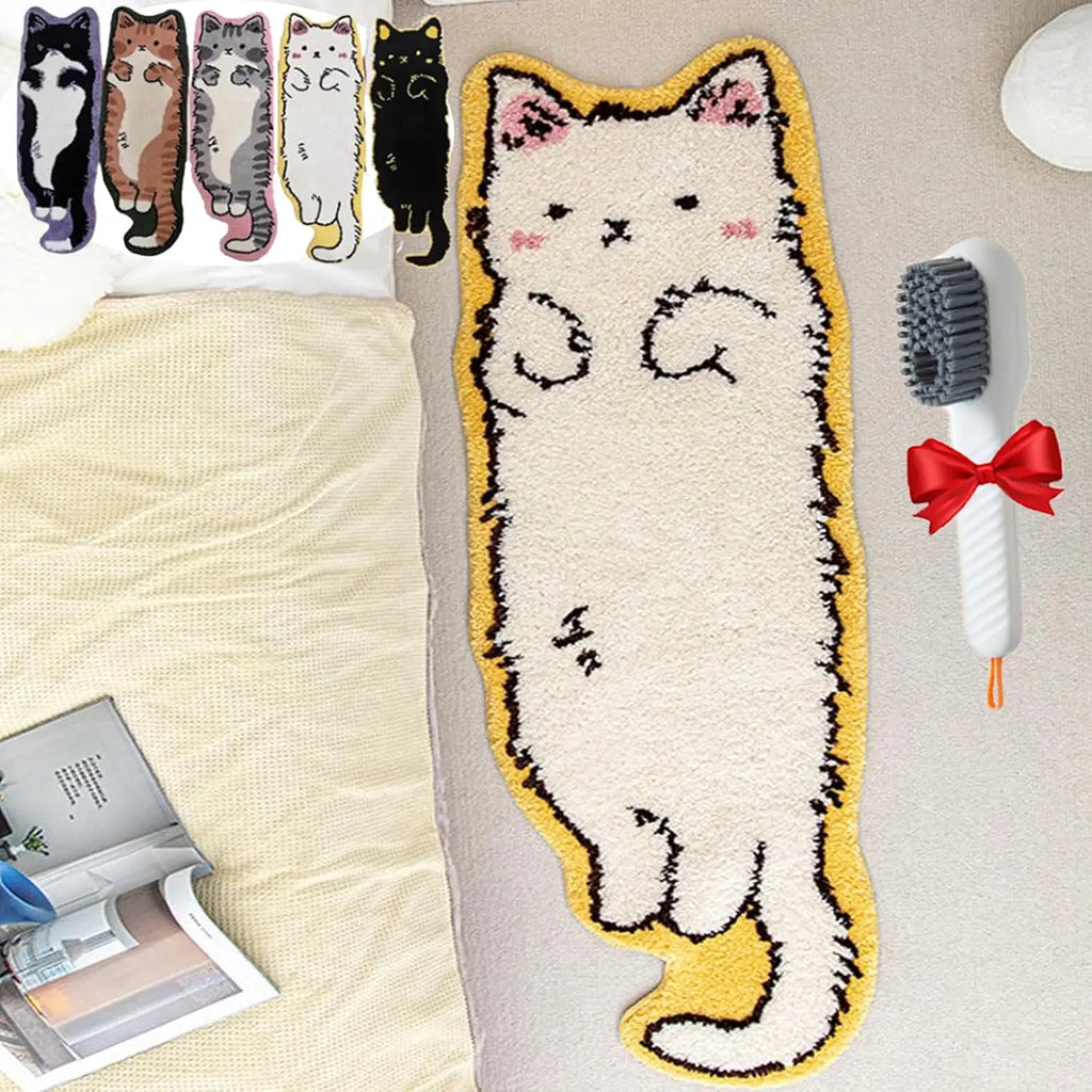 Cute Cat Printed Area Rug, Warm Anti-Slip Dirt Resistant
