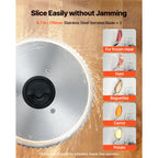 Electric Deli Slicer Machine with two SUS420 Blades Home Food-Slicer