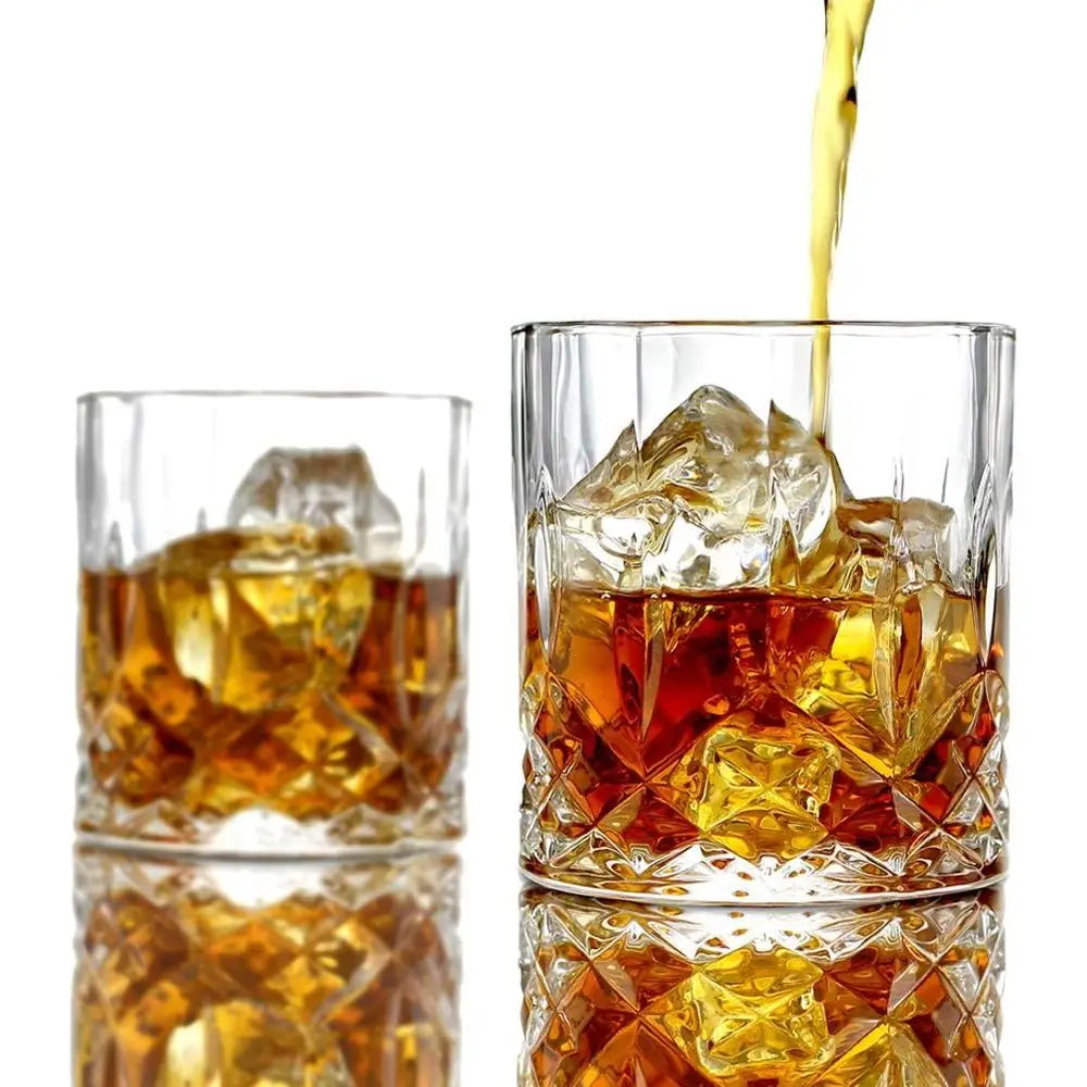 5-Piece Crystal Whiskey Decanter Set with 4 Glasses