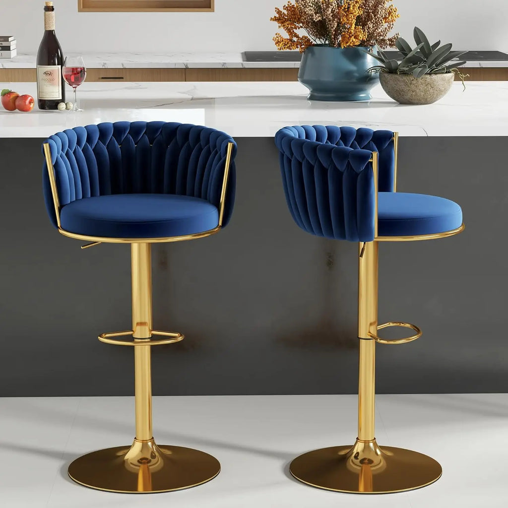 27″ Counter Stools with Upholstered Backrest
