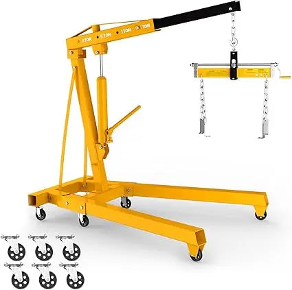 5500 lbs Heavy Duty Engine Crane 60.6x37x56.2, Foldable Design