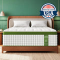 12-14'' Hybrid Mattress, Full/King/Queen Size Mattress , Gel Memory Foam & Pocket Springs for Pressure Relief & Support