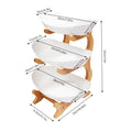 3-Tier Plate Rack W/ Bamboo Wood Stand