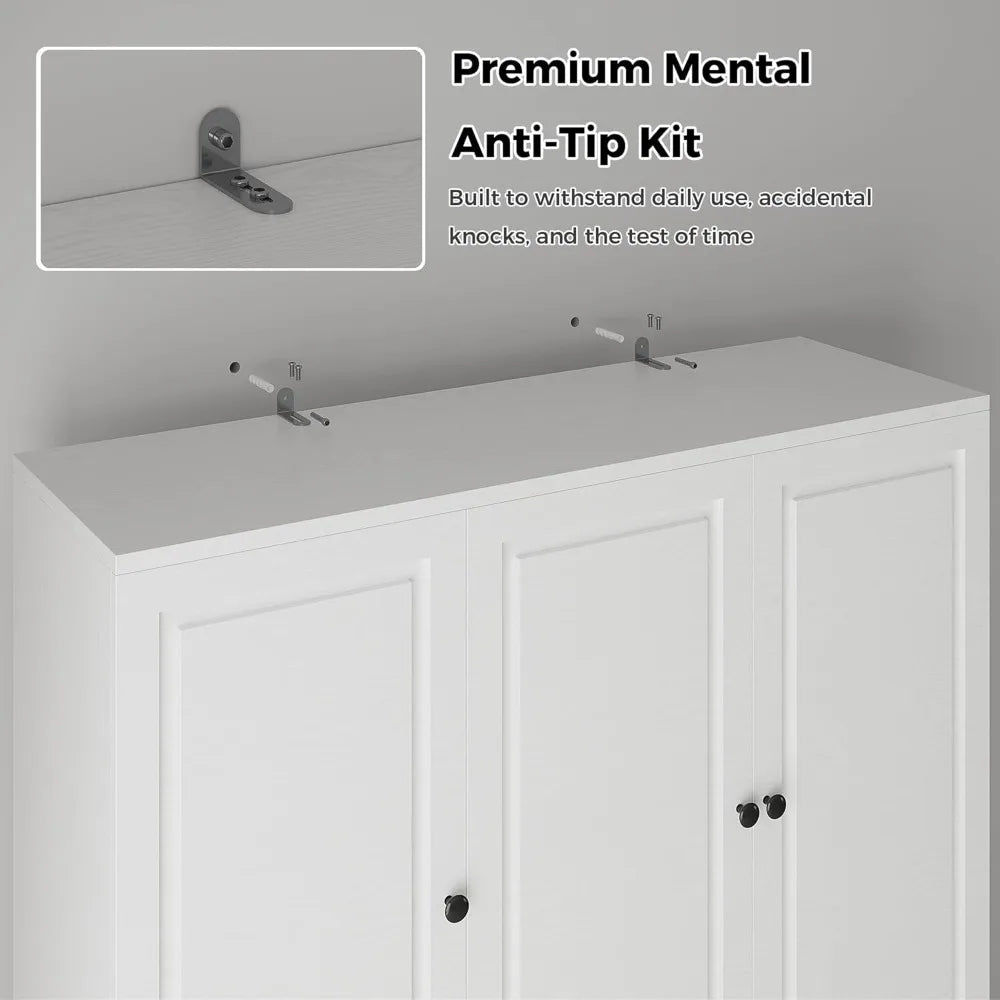 Kitchen Pantry Storage Cabinet 47.2" W x 69" H