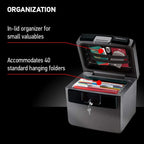 Fireproof Waterproof Document Safe Box with Key Lock