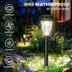 Solar Lights Outdoor Waterproof, Cool White Pathway Lights Solar Powered, Landscape Lighting