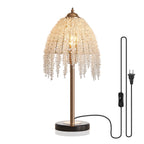 Elegant Crystal Table Lamp Vintage Waterfall Design