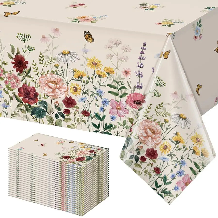 Spring Floral Tablecloth, Rectangle Table Covers