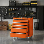 5 Drawer Rolling Tool Chest with Wheels, Locking Tool Storage Cabinet Cart with Drawer Liners, Portable Metal Toolbox Organizer for Garage Workshop Repair