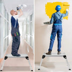 Aluminum Step Ladder with Non-Slip Mat, 330 LBS Capacity