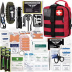 250 Pieces Survival First Aid Kit for Camping Boat Hunt