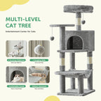44In Tall Multi-Cat Climbing Tower for Indoor Cat