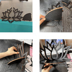 Wooden Lotus Hollow Decorative Wall Mounted Corner Shelf