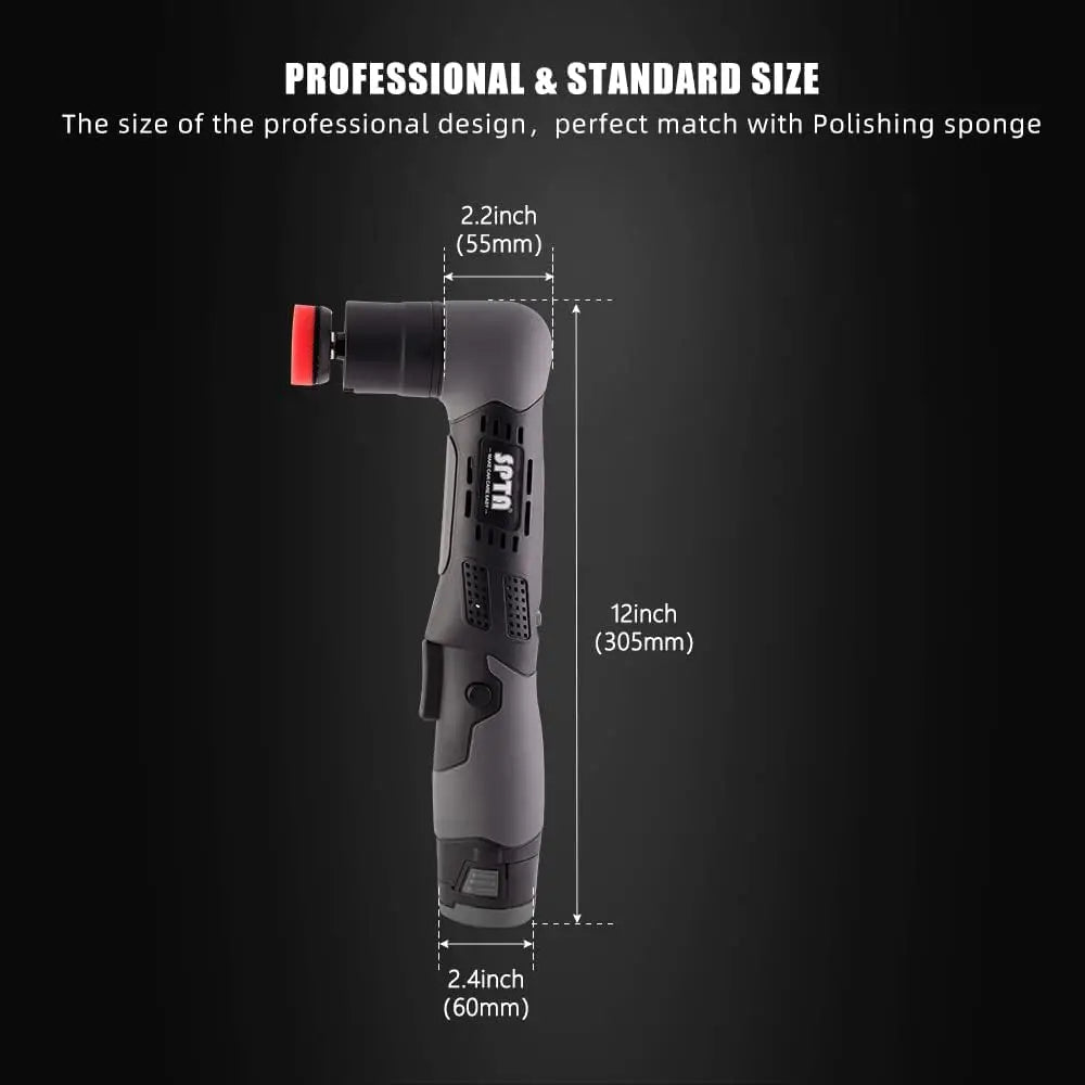 12V Cordless Mini Car Polisher with Multiple Pads for Auto Detailing, Sanding and Cleaning