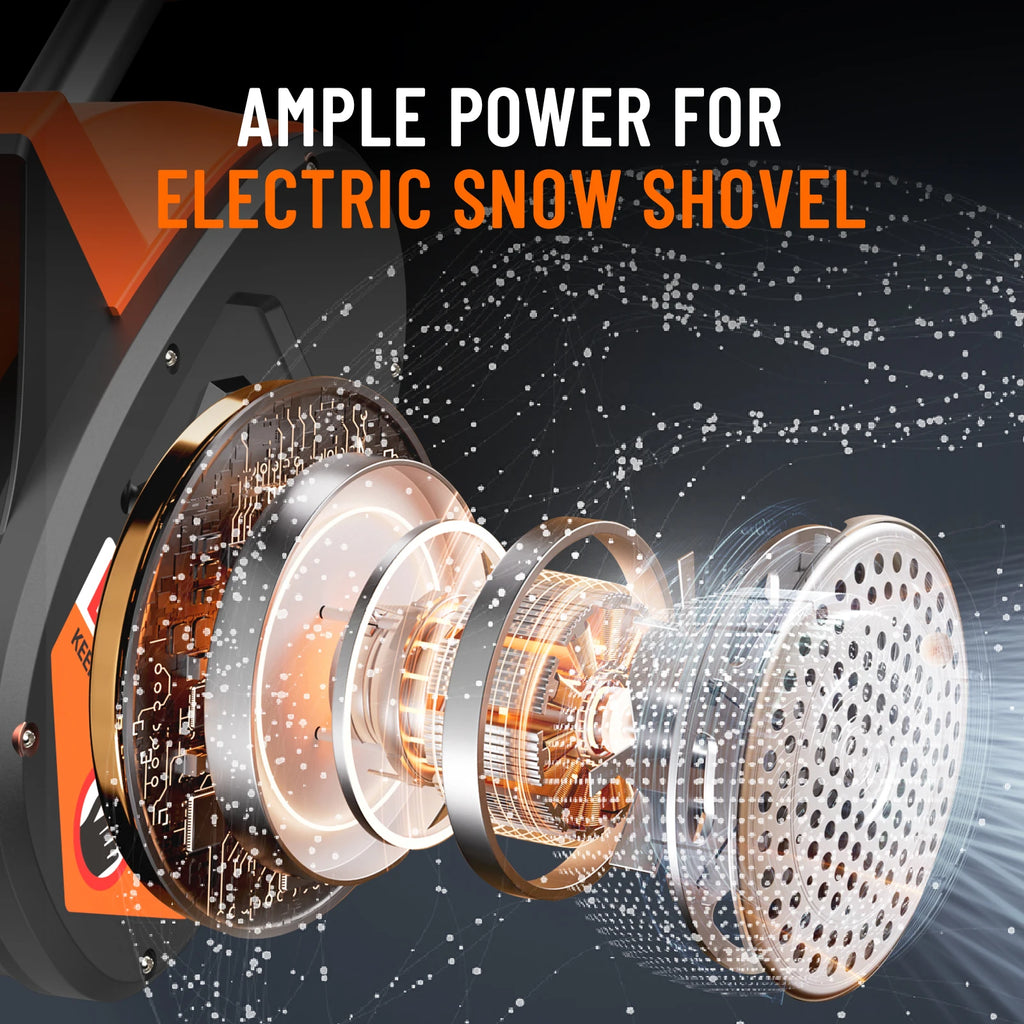 Electric Snow Shovel 900W Brushed Motor 20V Cordless Snow Blower 2*4000mAh Rechargeable Battery Powered Handheld Snow Thrower