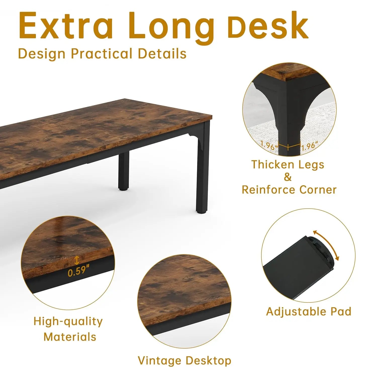Super Sturdy Large Rectangle Meeting Table