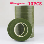 Green Flower Stem Stick Wire Stem Floriculture Tape Self-adhesive Bouquet Floral Stem Paper Tape