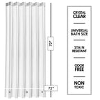 Heavy-Duty PEVA Shower Curtain Liner Mildew Resistant