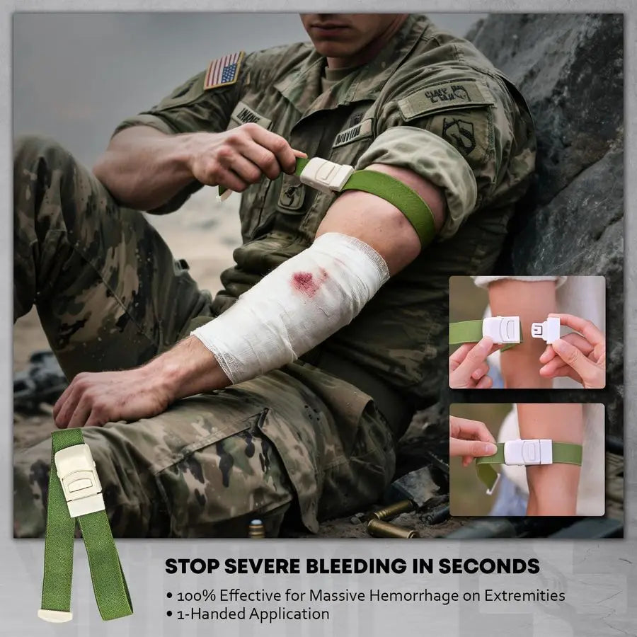 First Aid Kits Refill Supplies with Tourniquet, Emergency Trauma Bandage, Non Vented Chest Seal