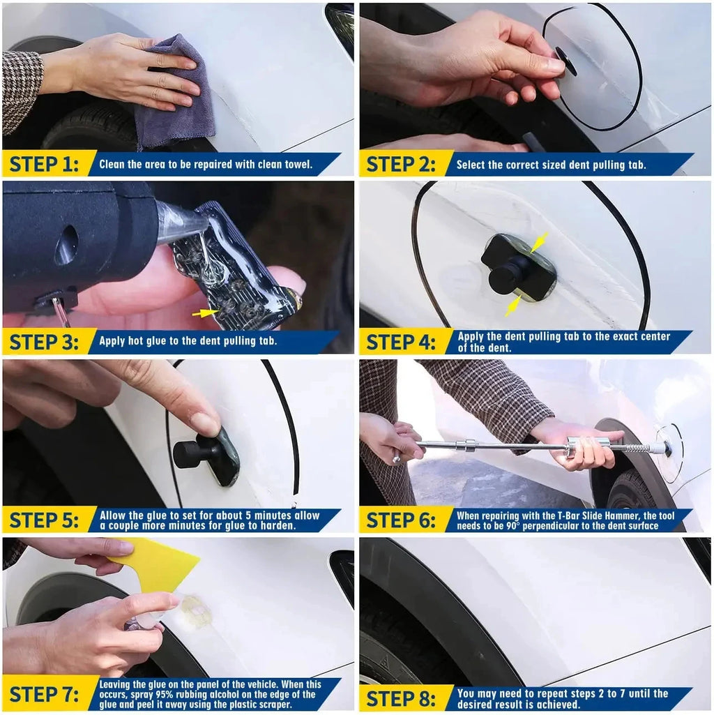 Hail Dent Removal Kit Dent Repair Tool Professional Paint-free Dent Repair Tool Suction Cup Dent Puller Tool Set