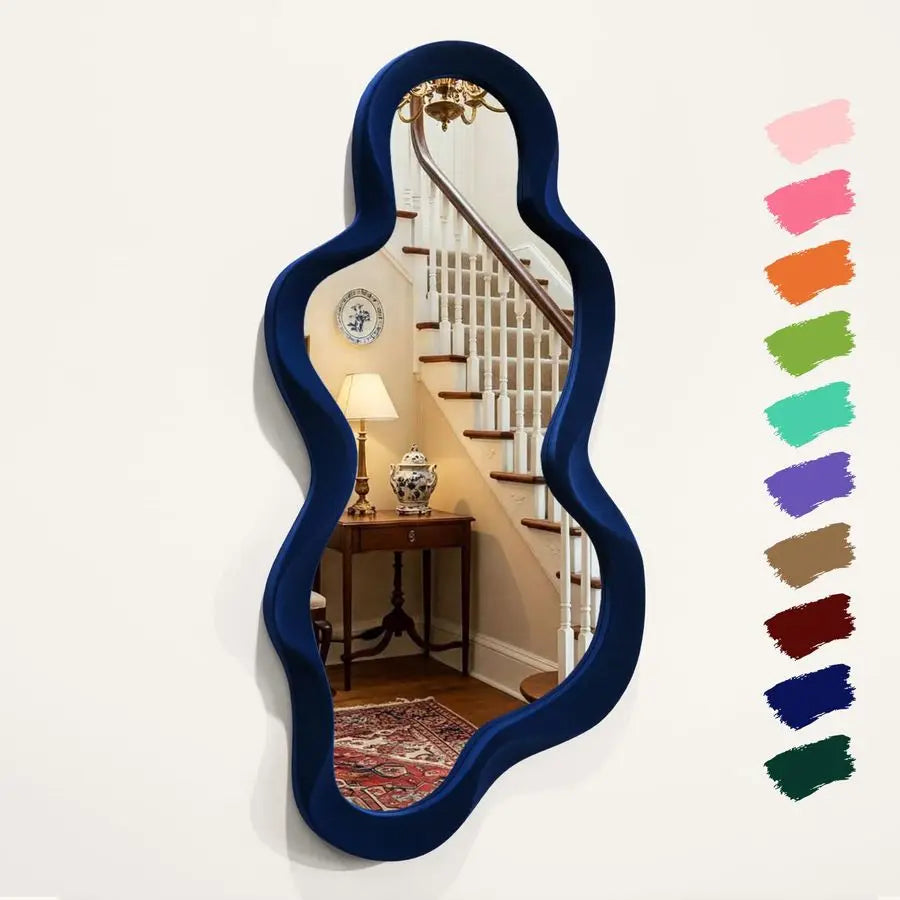 Room Mirrors for Wall Decor, 13.8x29.7 Wall Mounted Cloud Mirror for Girl Teen Women Bedroom Decoration