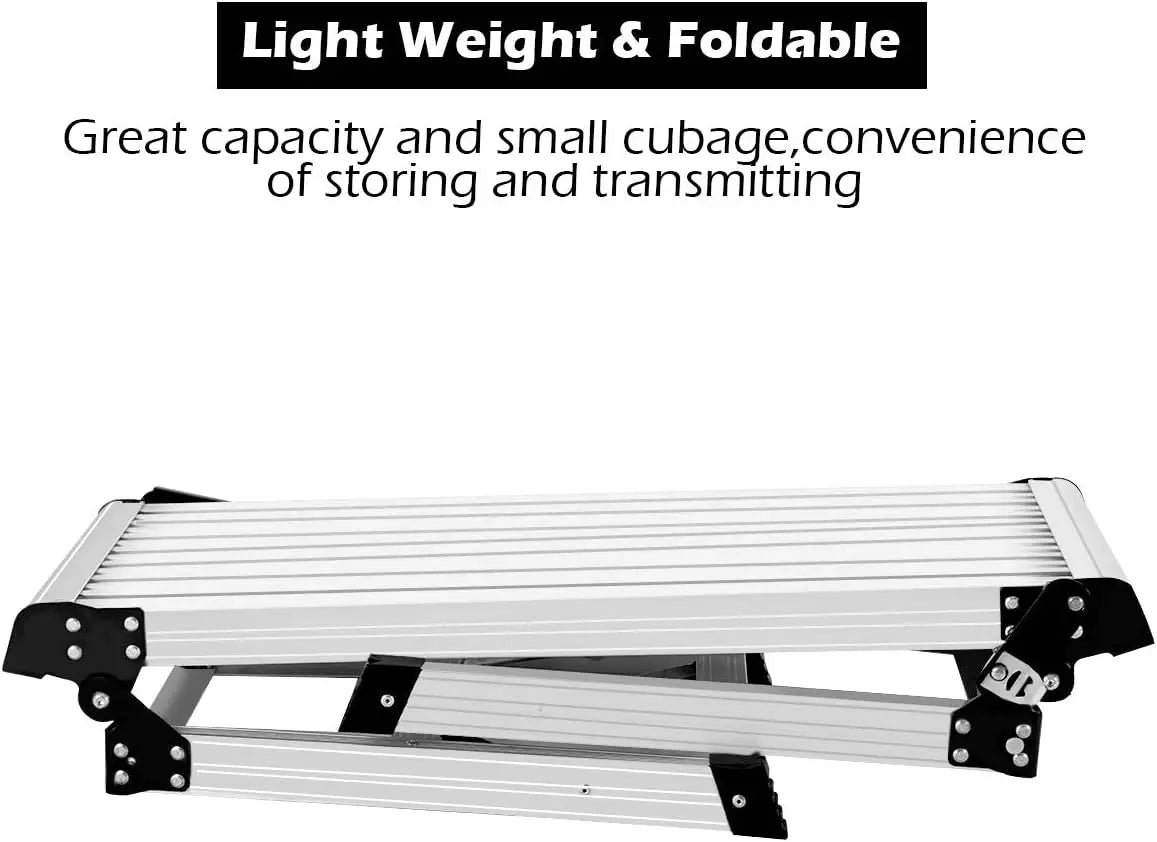 Aluminum Step Ladder with Non-Slip Mat, 330 LBS Capacity