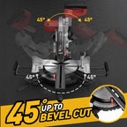 12-Inch Dual-Bevel Sliding Compound Miter Saw, 3800RPM, 0-45°, 15 Amp