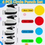 Circle Paper Hole Puncher Tool Set  2 1 inch 50mm 38mm 35mm 28mm 25mm 18mm 16mm 9mm