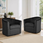 360° Swivel Barrel Accent Chairs Set of 2