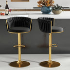 27″ Counter Stools with Upholstered Backrest
