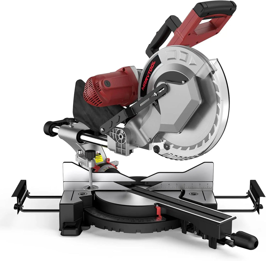 12-Inch Dual-Bevel Sliding Compound Miter Saw, 3800RPM, 0-45°, 15 Amp