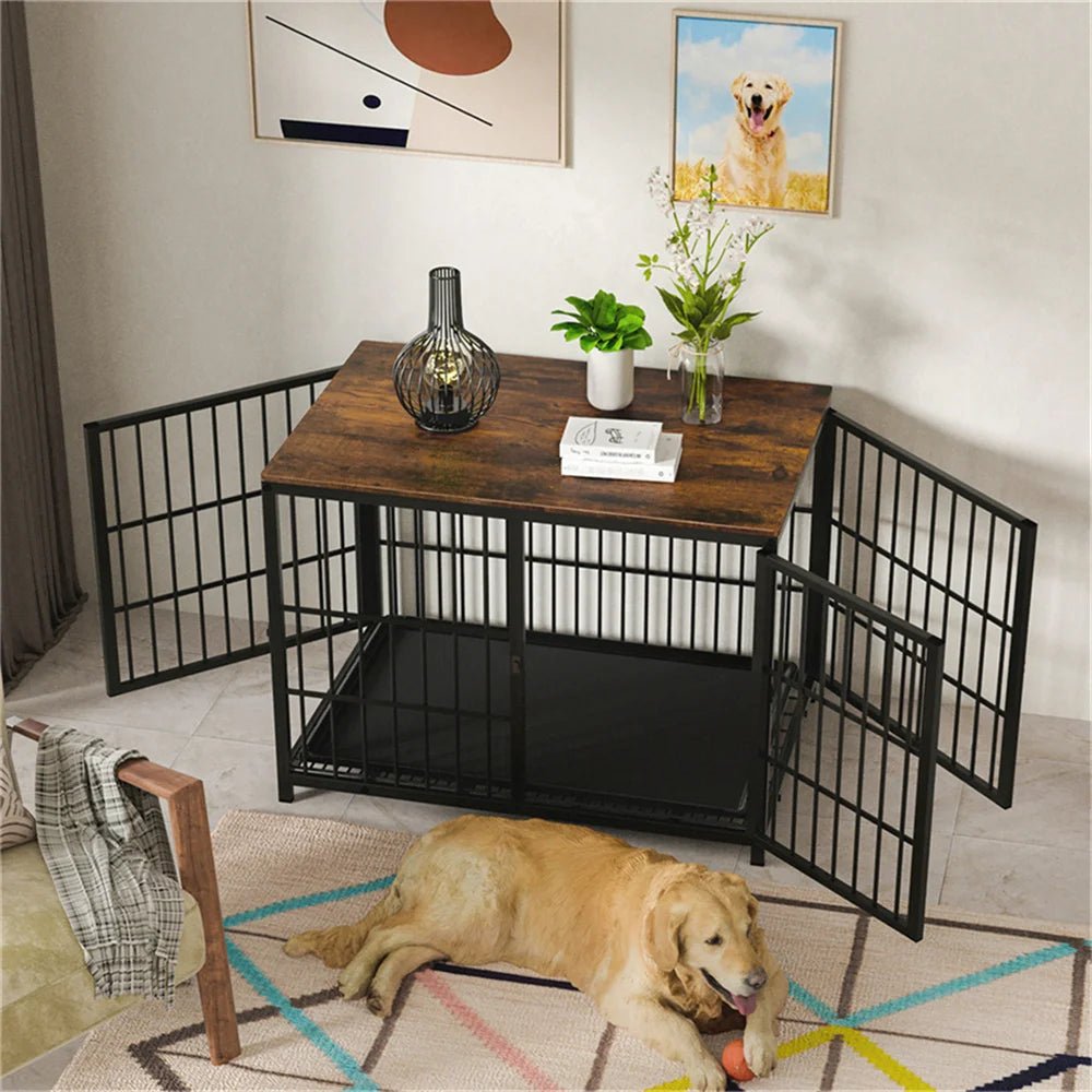 Wooden Dog Crate Indoor Furniture Style