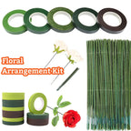 Green Flower Stem Stick Wire Stem Floriculture Tape Self-adhesive Bouquet Floral Stem Paper Tape