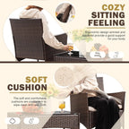 4 Pieces Outdoor Patio Rattan Chair Wicker Set