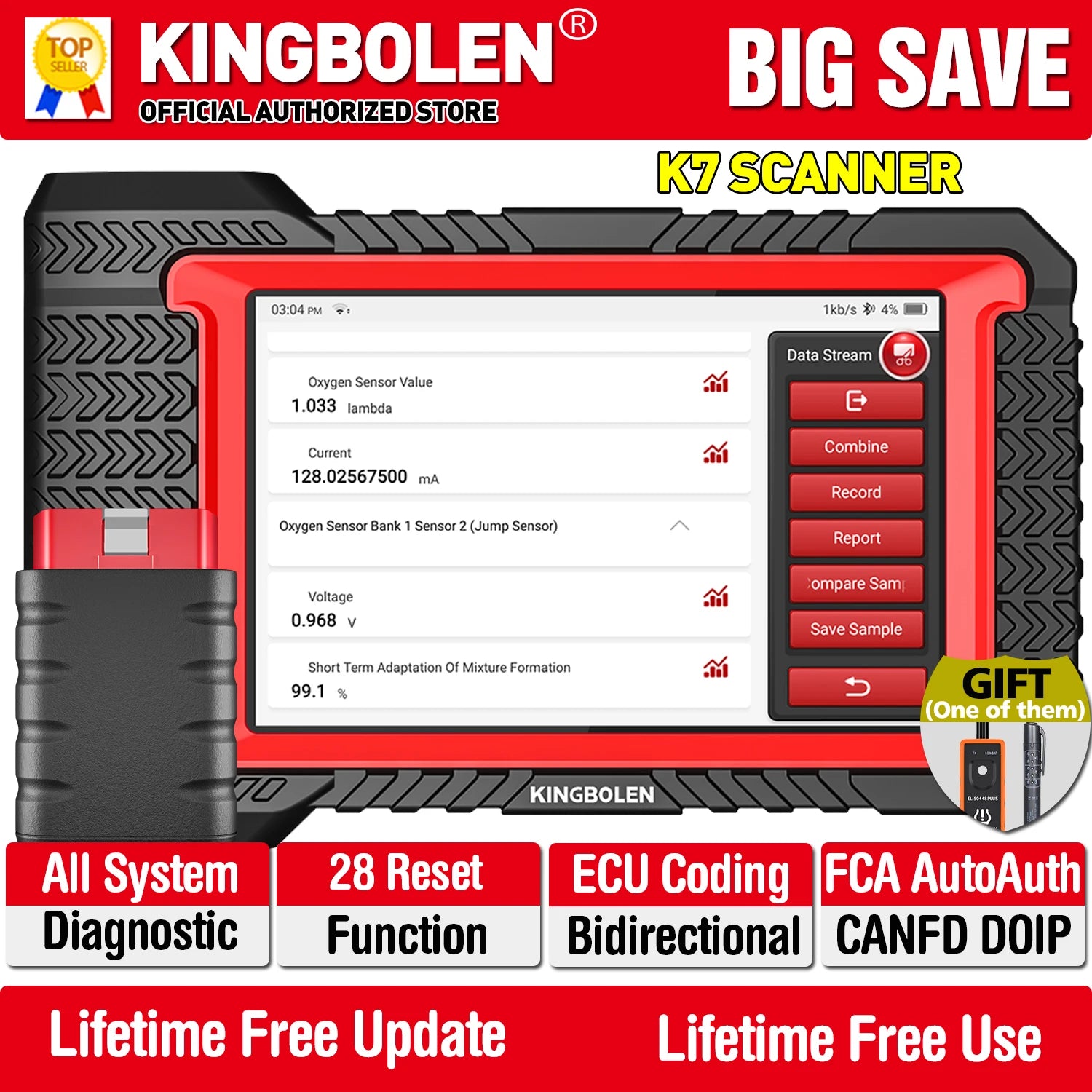 [Lifetime Free Update] OBD2 Scanner ECU Coding Bidirectional 28 Reset ALL System Diagnostic Tool PK THINKSCAN MAX 2