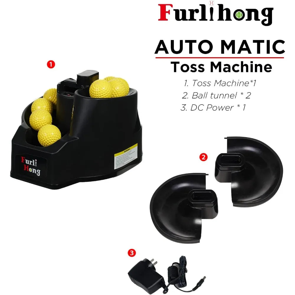 Rechargeable Baseball/Softball Toss Machine with Extendable Ball Stacker, Height Adjustable, Use Regulation Baseballs