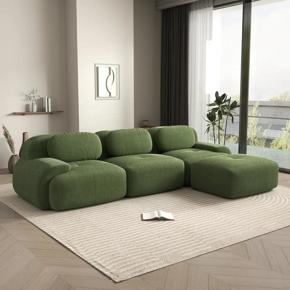 L-Shaped Inch Modular Sectional Sofa, 3-Seat